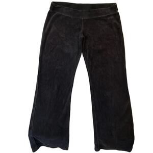 Bebe Sport Women Pants Size L Black 31" Inseam 35” Waist Corduroy Comfy